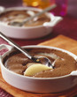 Chocolate mousse with pears