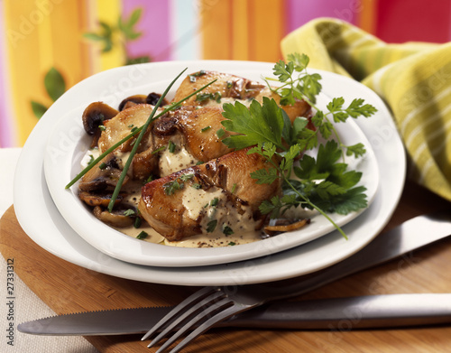 Photo: Rabbit Fricassée with fine herbs Rabbit Fricassée with fine herbs
