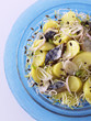 Ratte potatoes,smoked herrings and fennel sprout salad