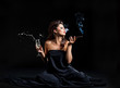 Glamour women with champagne