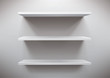 white shelves