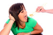 Woman Feeding Sushi. Model Released