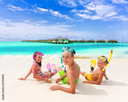 Photo: Three kids on the beach Three kids on the beach