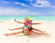 Children playing on beach