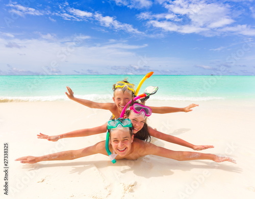 Photo: Children playing on beach Children playing on beach