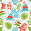 Funky Christmas seamless pattern