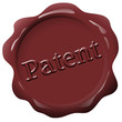 Red wax seal Patent