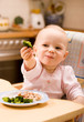 baby eating lunch