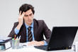 homme d'affaire bureau stress homme d'affaire bureau stress