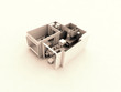 rendering 3d su sfondo bianco