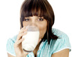Teenager Drinking Glass of Milk. Model Released