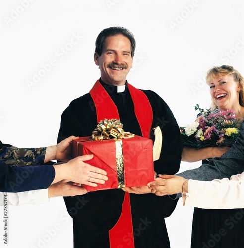 Photo: Priest Receiving Gifts Priest Receiving Gifts