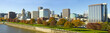 Portland Oregon Downtown Skyline along Waterfront Park