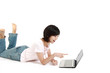 young woman with computer