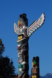 Totem shaped in Stanley park, BC Canada