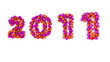globos en 3d escribiendo el 2011