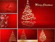 set of stylized Christmas card