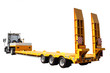 The tractor with a yellow platform
