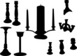 sconce silhouette collection - vector