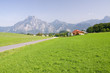 typical alpine landscape with a mountain