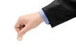 Person holding a coin Person holding a coin