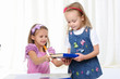 Little girls are studying literature Little girls are studying literature
