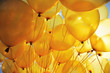 Inflatable yellow helium balloons party background Inflatable yellow helium balloons party background