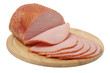 Ham on wooden platter Ham on wooden platter