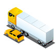 Car and truck 3D vector vehicles