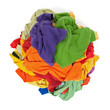 Heap of colorful clothes from above Heap of colorful clothes from above