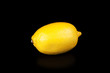 Lemon isolated on black background