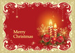 Christmas frame with candle