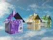 Euro Häuser im Himmel