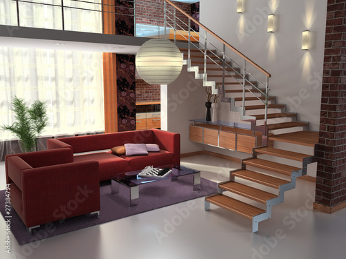 Illustration: Spacious living room Spacious living room