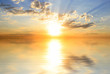 sunset on the seashore