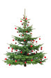 Rot dekorierter Weihnachtsbaum