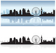 london skyline and reflection london skyline and reflection