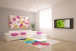 Photo en ligne au meilleur prix bright room with colored furniture