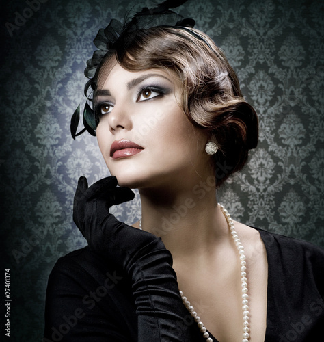 Photo: Romantic Beauty.Retro Style Romantic Beauty.Retro Style
