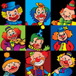 Funny clowns. Vector art-illustration. Funny clowns. Vector art-illustration.