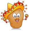 Vector: Potato Playing with Maracas Potato Playing with Maracas
