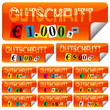 aufkleber gutschrift fancy