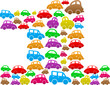 Symbols of cars pattern