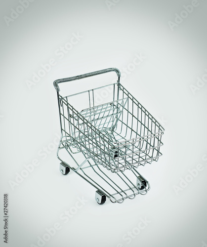 Photo: Empty shopping trolley Empty shopping trolley