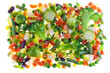Slices of raw vegetables for cooking Slices of raw vegetables for cooking