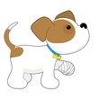 Cute Puppy with a Hurt Paw Cute Puppy with a Hurt Paw