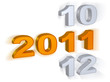 Golden 2011 design with grey ten and eleven numbers