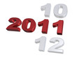 Red 2011 design with grey ten and eleven numbers