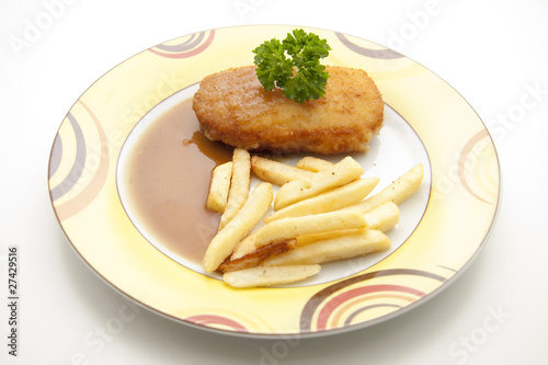 Photo: Cordon Bleu mit Pommes Frites Cordon Bleu mit Pommes Frites