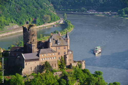 Foto: Burg Katz und der Rhein Burg Katz und der Rhein